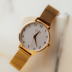 Nur | Gold Mesh Watch