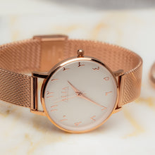 Load image into Gallery viewer, Zara | Rose Gold Mesh Watch
