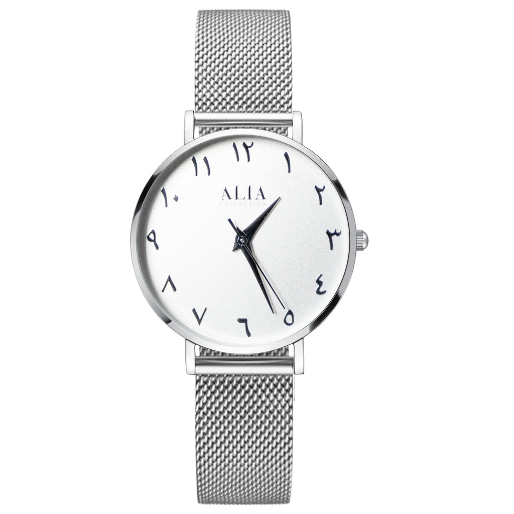 Amira | Silver Mesh Watch